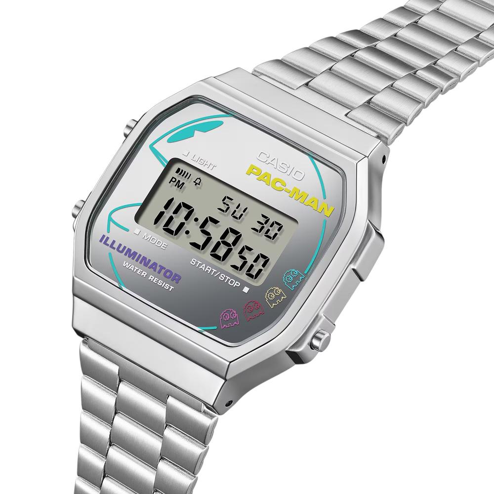 Foto 3 pulgar | Reloj Casio A168WEPC-7ACR Pac-Man Acero