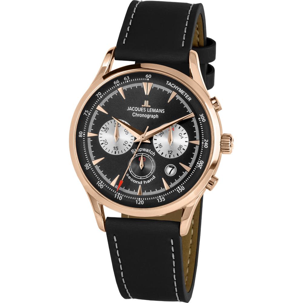 Reloj Jacques Lemans 1-2068E Retro Classic Cronógrafo Negro