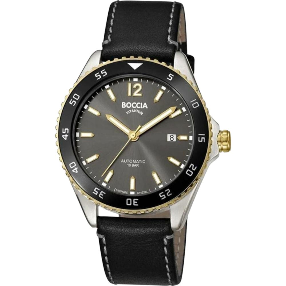 Foto 2 pulgar | Reloj Boccia Titanium 3653-03 Negro 42 mm Resistente al Agua 100 m para Hombre