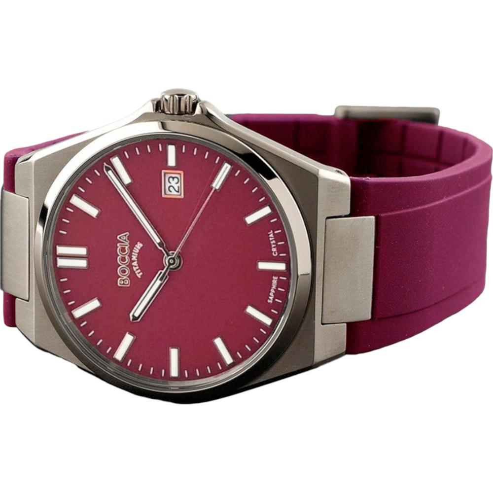 Foto 4 pulgar | Reloj Boccia Titanium 3667-03 Morado para Hombre 39 mm