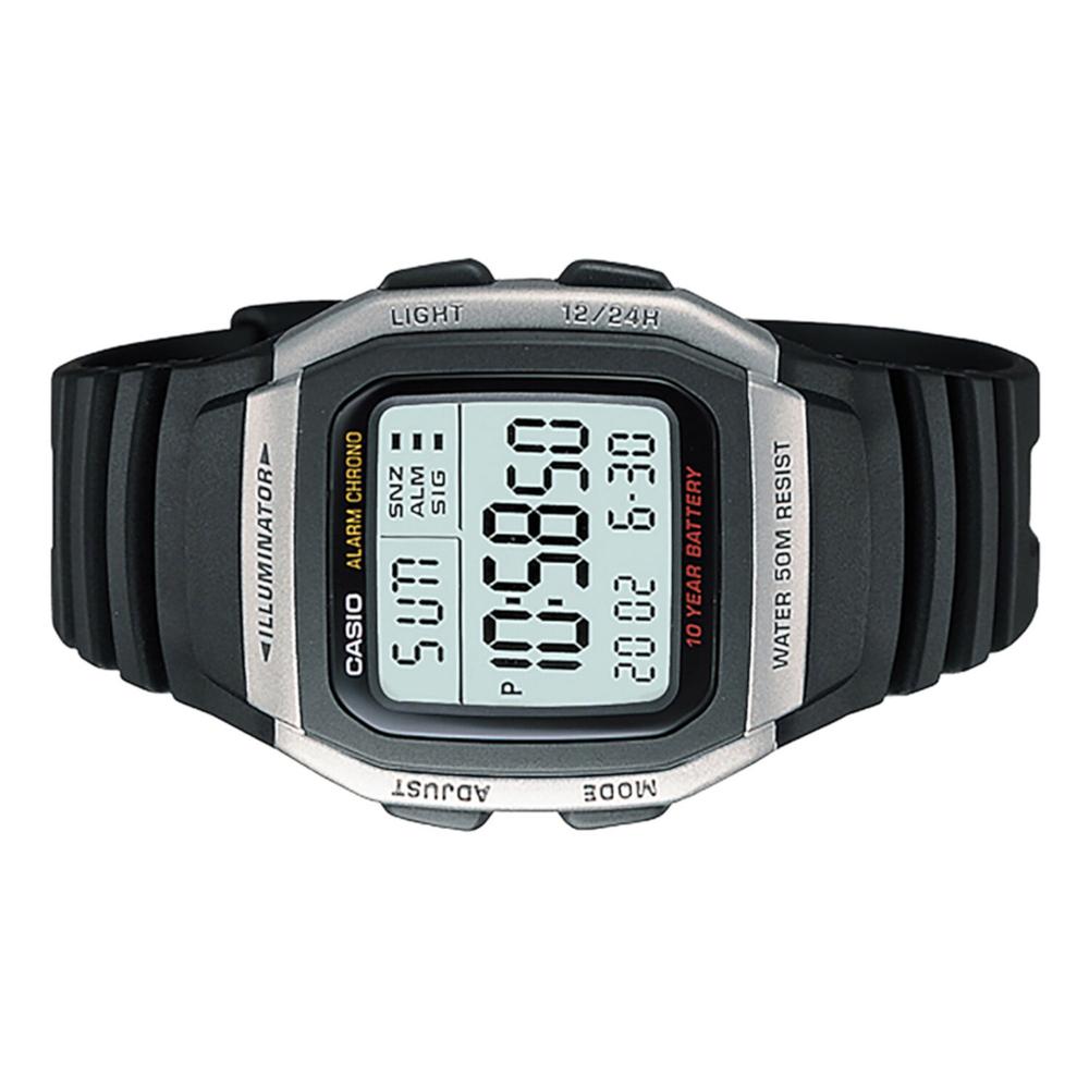 Foto 3 pulgar | Reloj Casio W-96h-1avcf Illuminator Retro-negro