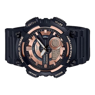 Foto 2 | Reloj Casio Aeq-110w-1a3vcf World Time 10 Year Battery, Illuminator-negro