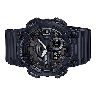 Foto 2 | Reloj Casio Aeq-110w-1bvcf World Time 10 Year Battery, Illuminator-negro