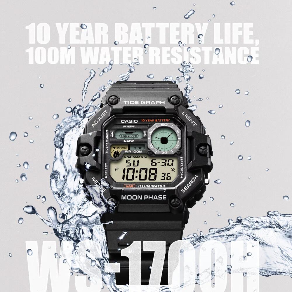 Foto 3 | Reloj Casio Ws-1700h-1avcf Iluminator-negro