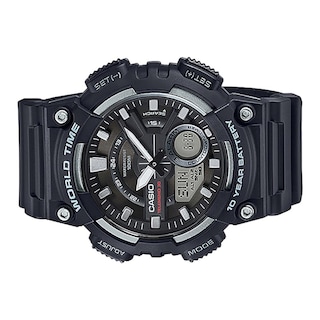 Foto 2 | Reloj Casio Aeq-110w-1avcf World Time 10 Year Battery, Illuminator-negro