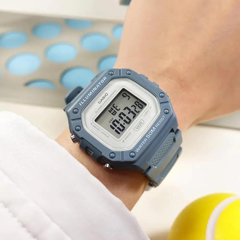 Foto 3 pulgar | Reloj Casio W-218hc-2avcf Illuminator Sport-azul