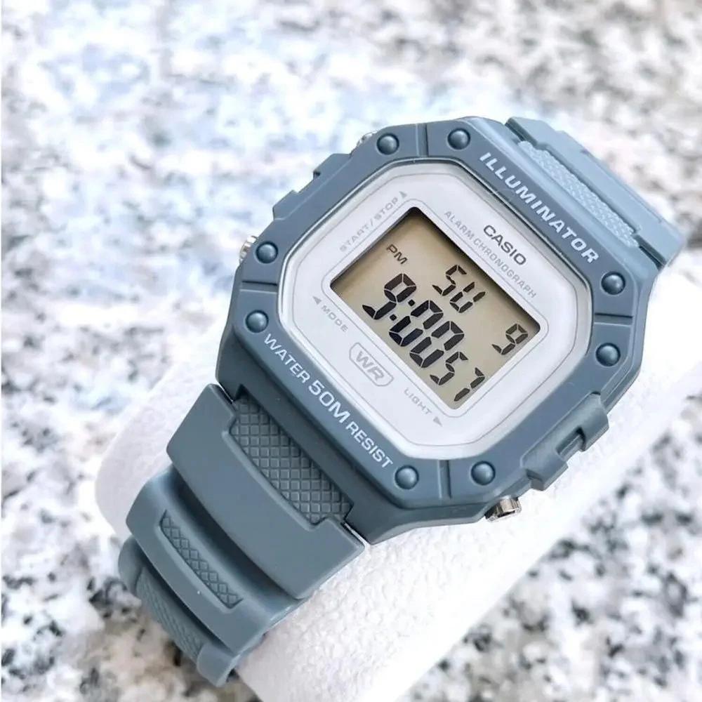 Foto 4 pulgar | Reloj Casio W-218hc-2avcf Illuminator Sport-azul