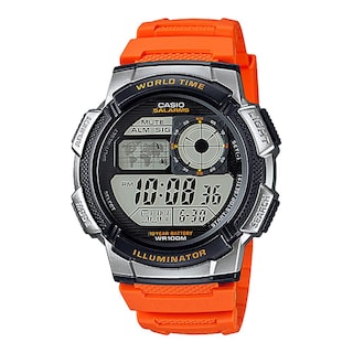 Foto 1 | Reloj Casio Ae-1000w-4bvcf World Time Illuminator-naranja