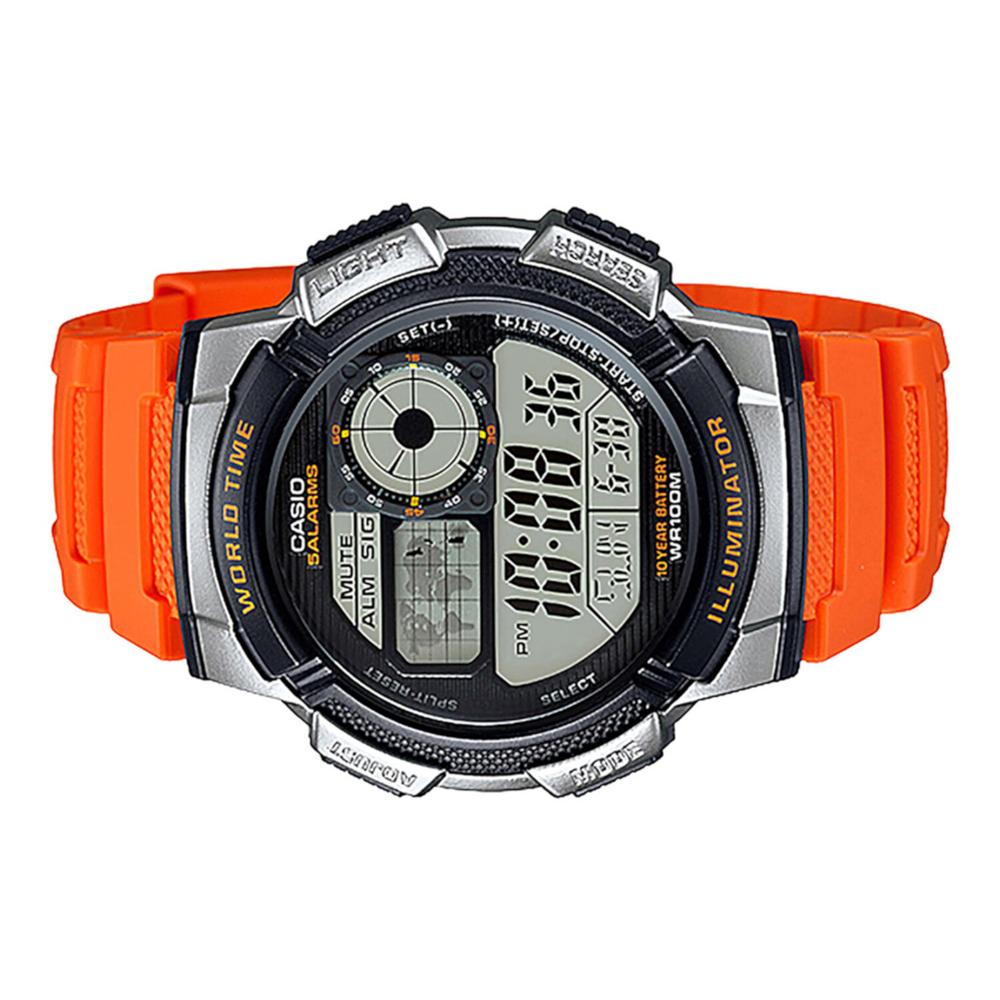 Foto 3 pulgar | Reloj Casio Ae-1000w-4bvcf World Time Illuminator-naranja