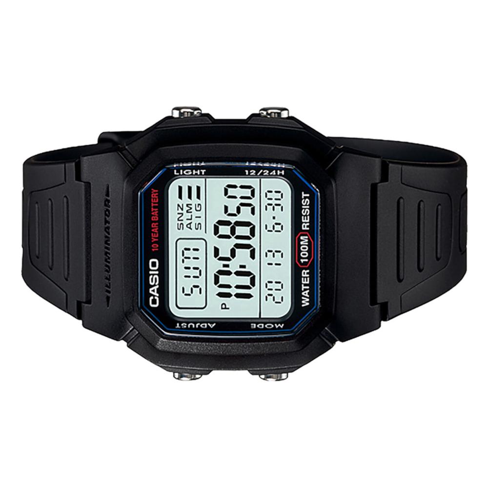Foto 2 | Reloj Casio W-800h-1avcf Illuminator Retro Dual Time(doble Hora)-negro