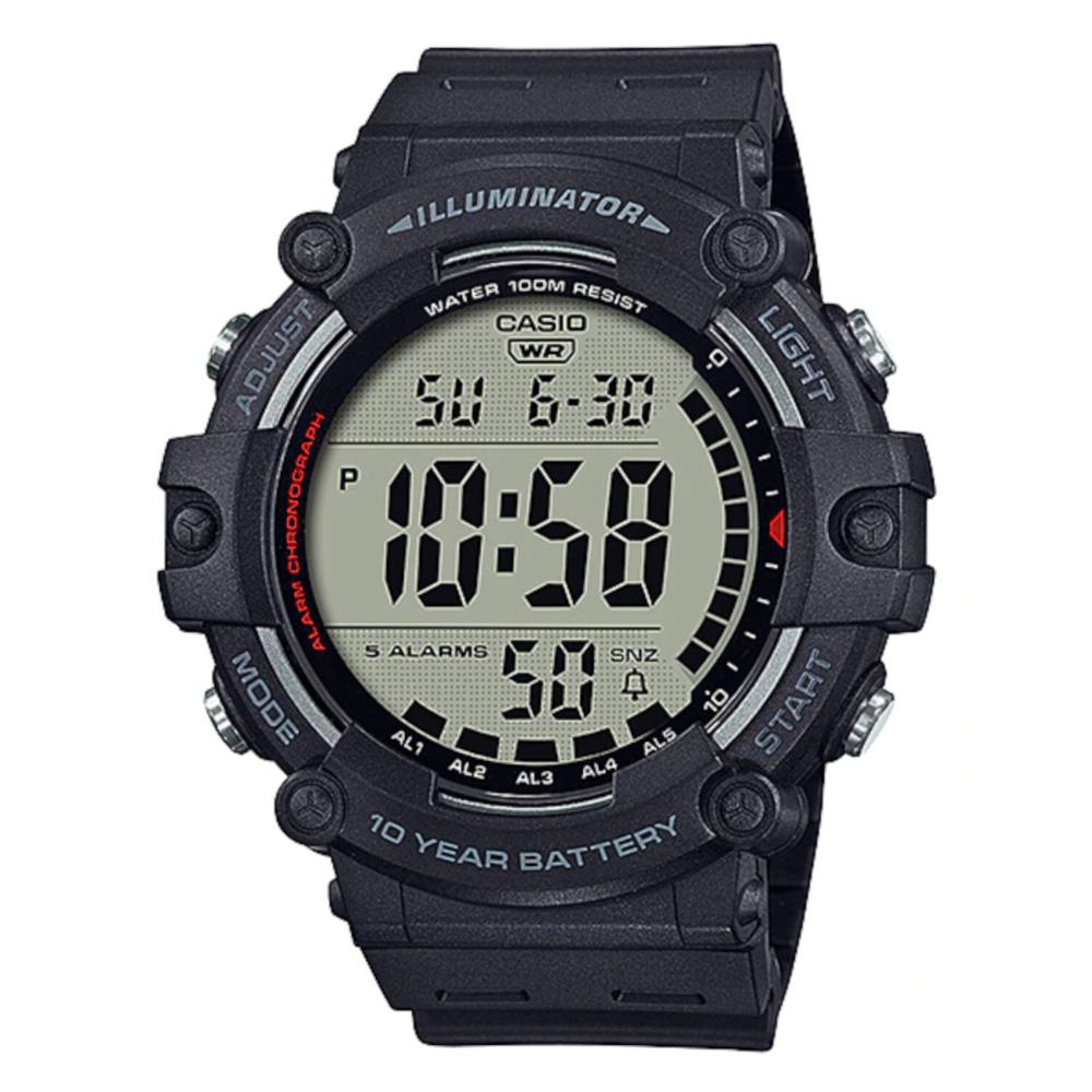 Reloj Casio Ae-1500wh-1avcf Illuminator Dual Time-negro