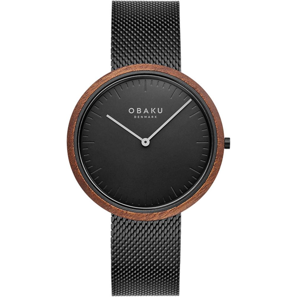 Foto 2 pulgar | Reloj Obaku Denmark V245gxbbmb Trae Clásico Charcoal Con Bisel De Madera-negro