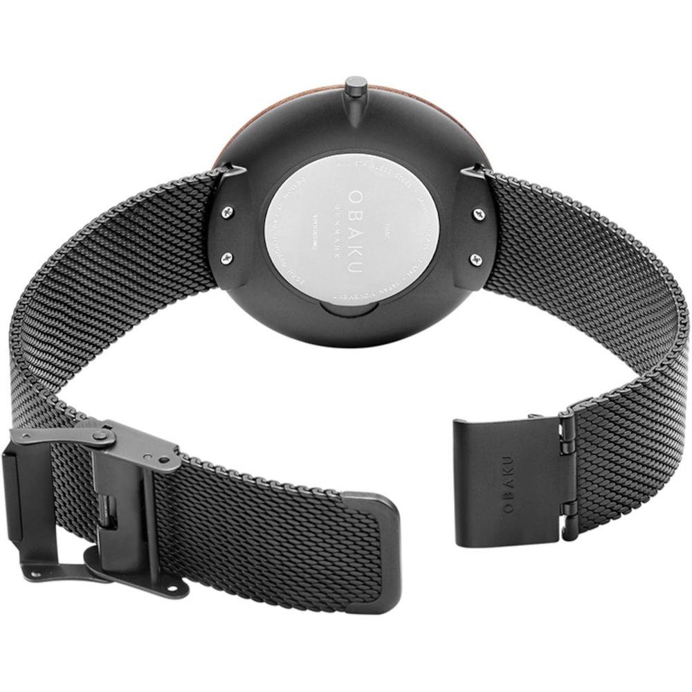 Foto 4 pulgar | Reloj Obaku Denmark V245gxbbmb Trae Clásico Charcoal Con Bisel De Madera-negro