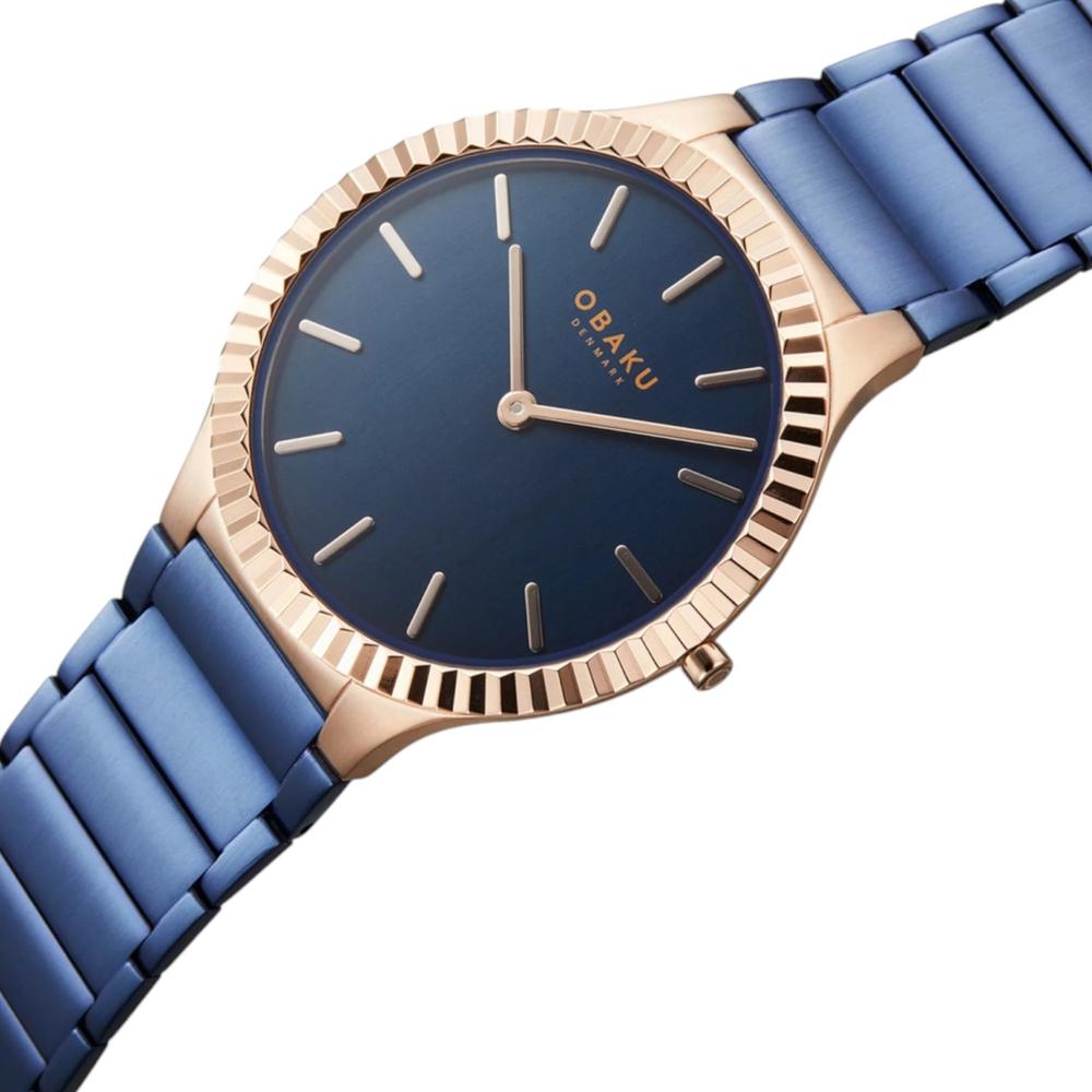 Foto 5 pulgar | Reloj Obaku Denmark V292gxvlsl Linje Bahama-azul