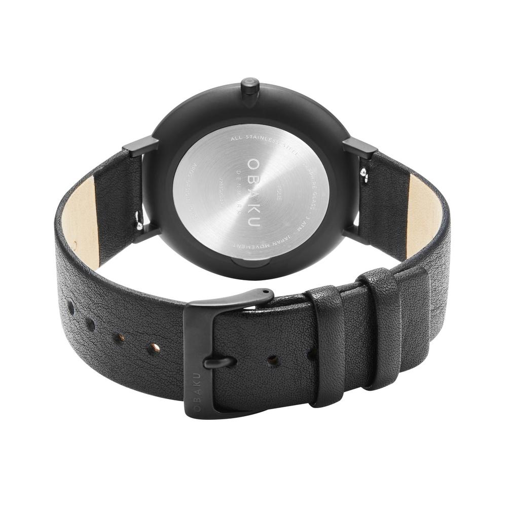 Foto 4 pulgar | Reloj Obaku Denmark V283GXBBRB Negro 42 mm