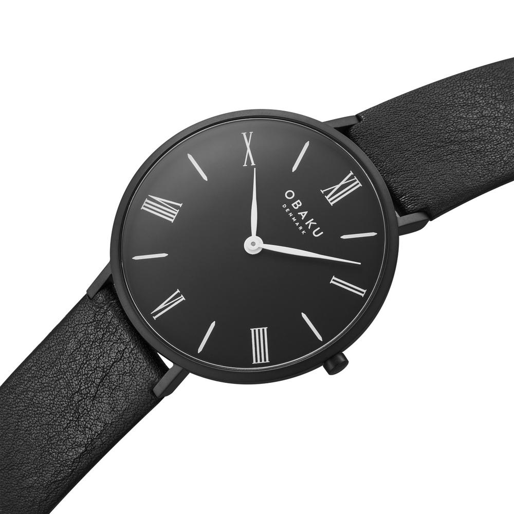 Foto 5 pulgar | Reloj Obaku Denmark V283GXBBRB Negro 42 mm