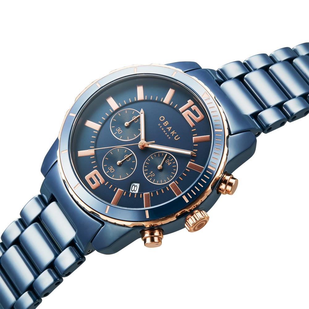 Foto 5 pulgar | Reloj Obaku Denmark V278GCSLCL Azul
