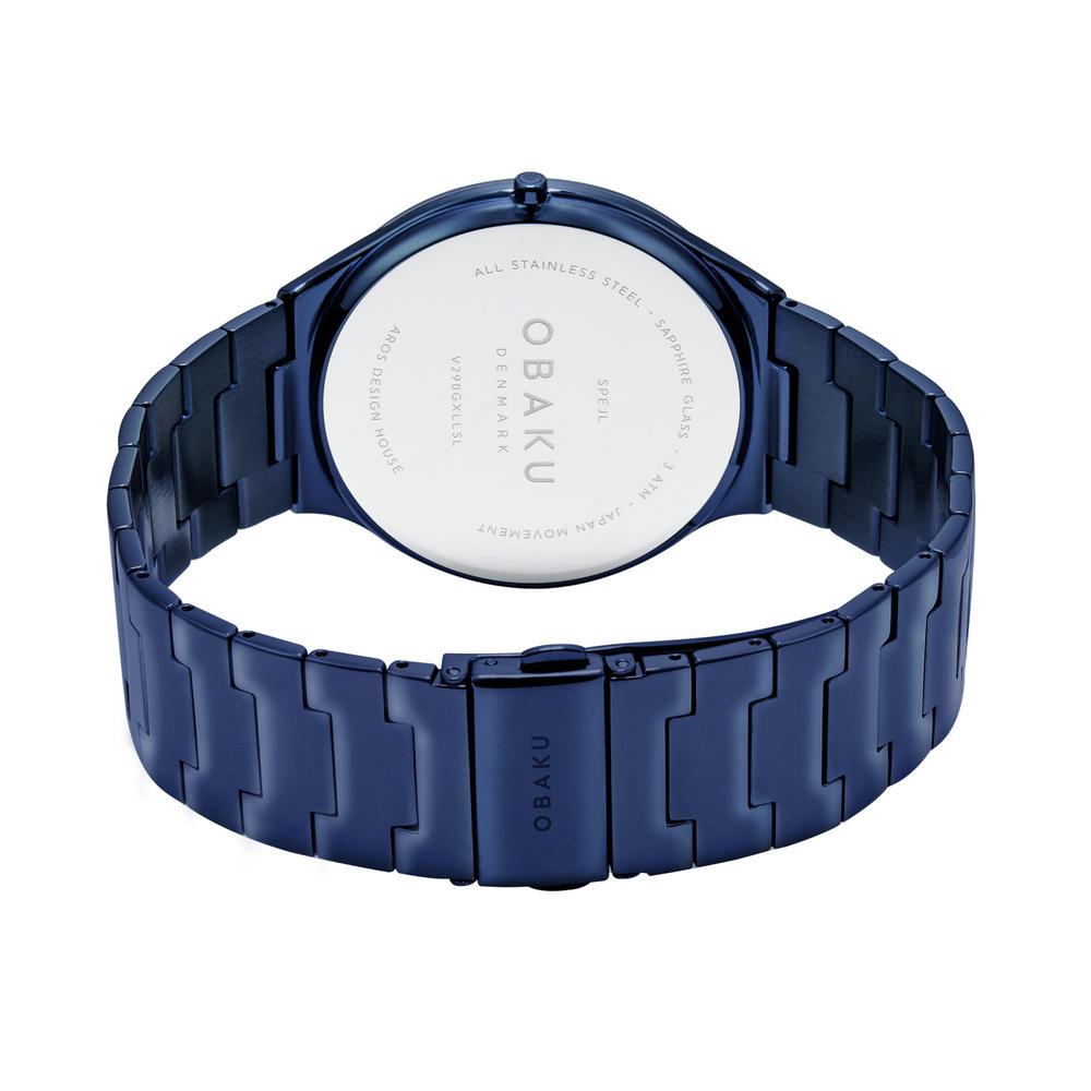 Foto 4 pulgar | Reloj Obaku Denmark V290GXLLSL Azul
