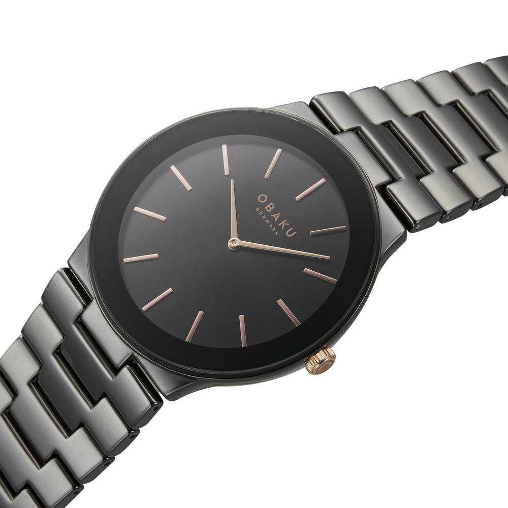 Foto 5 pulgar | Reloj Obaku Denmark V281gxbbcb Svale Dark Negro
