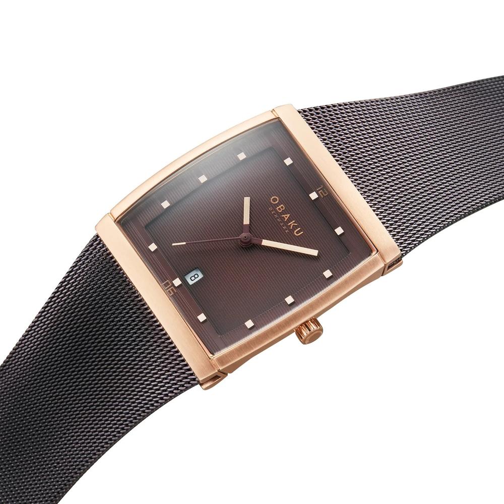 Foto 5 pulgar | Reloj Obaku Denmark V102gdvnmn Lund Walnut-café