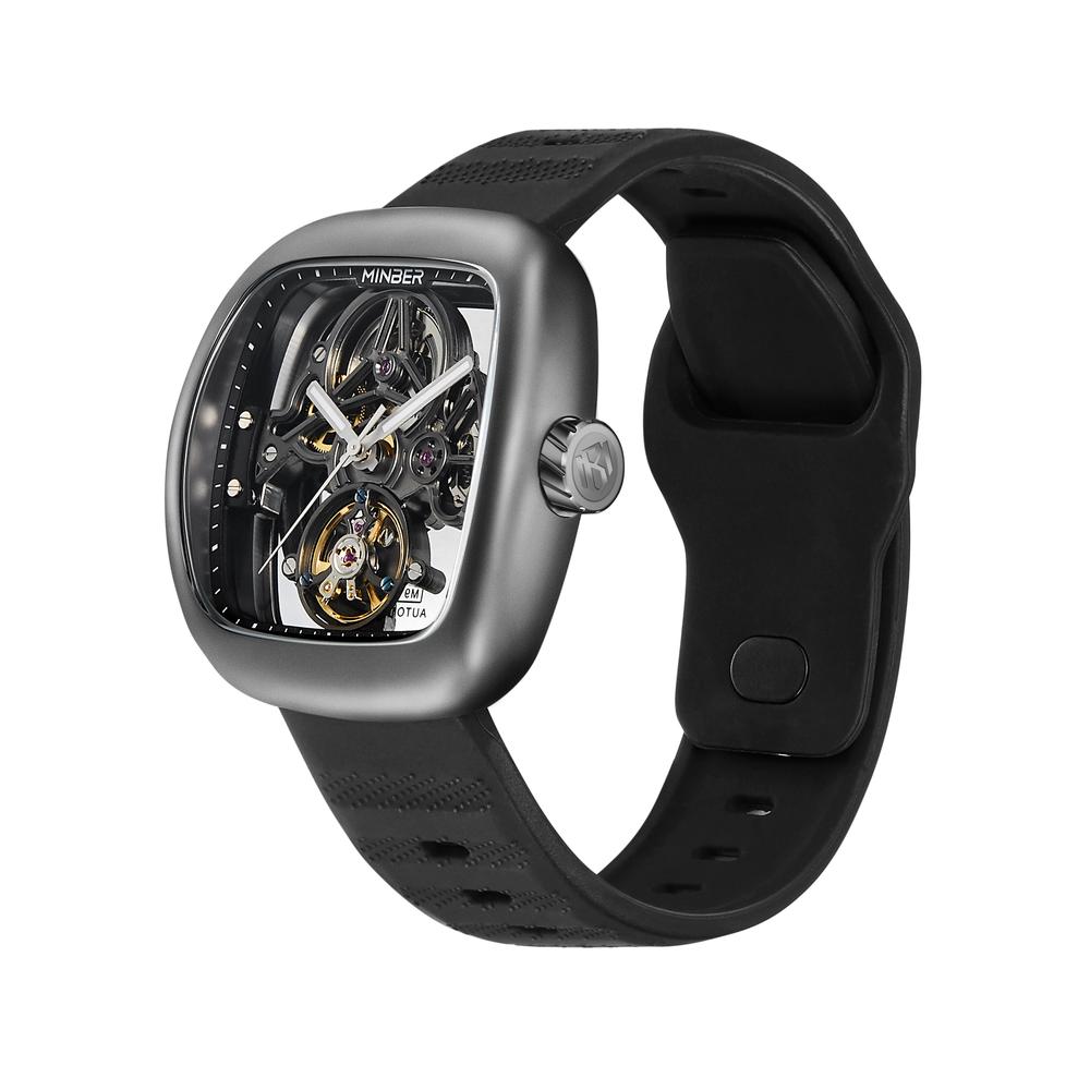 Foto 3 pulgar | Reloj De Pulsera Minber Para Hombre M9172g1 Titanium/black