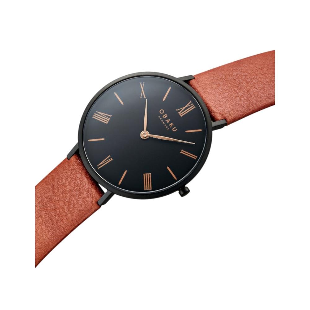 Foto 5 pulgar | Reloj Obaku Denmark V283gxbbrz Folie Tan-café