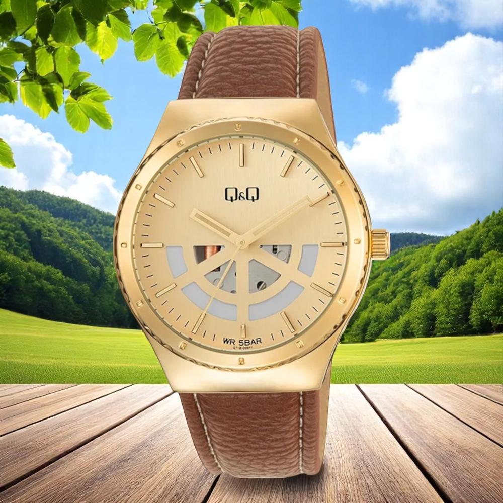 Foto 2 | Reloj Q&q Q71b-006py Men´s-café