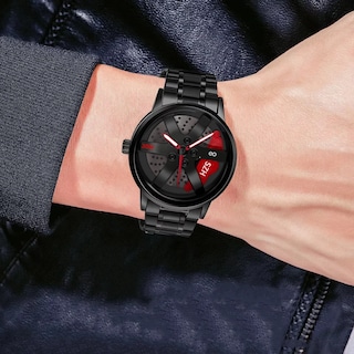 Foto 4 | Reloj Rin De Auto Deportivo Giratorio Acero Inox Eo Safe Imports Esi-19588 Negro