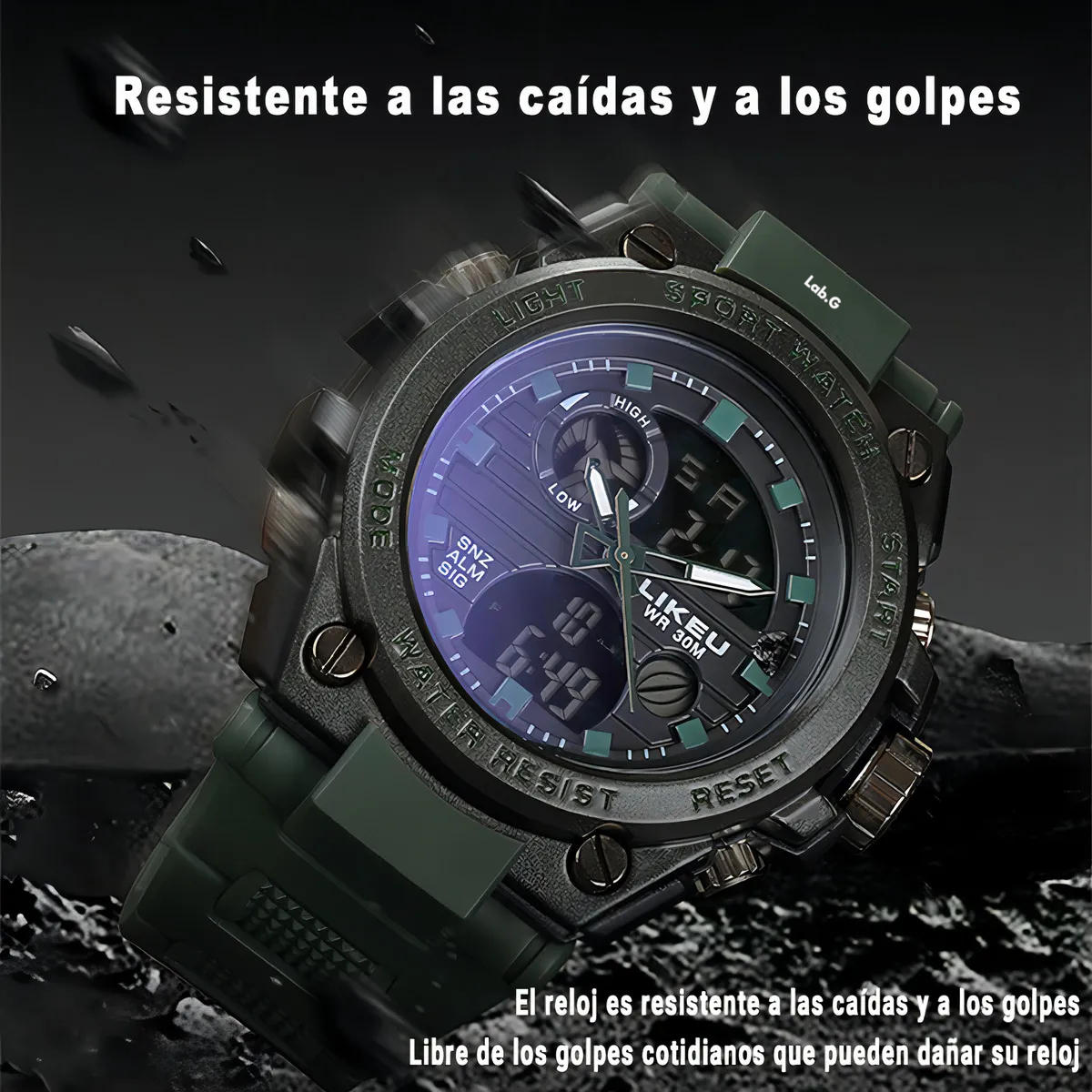 Foto 6 pulgar | Reloj Lab.g Militar Impermeable para Hombre