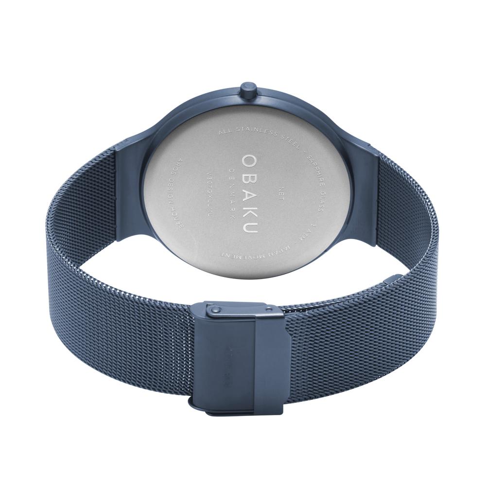 Foto 4 pulgar | Reloj Obaku Denmark V307gxllml Net Marine-azul