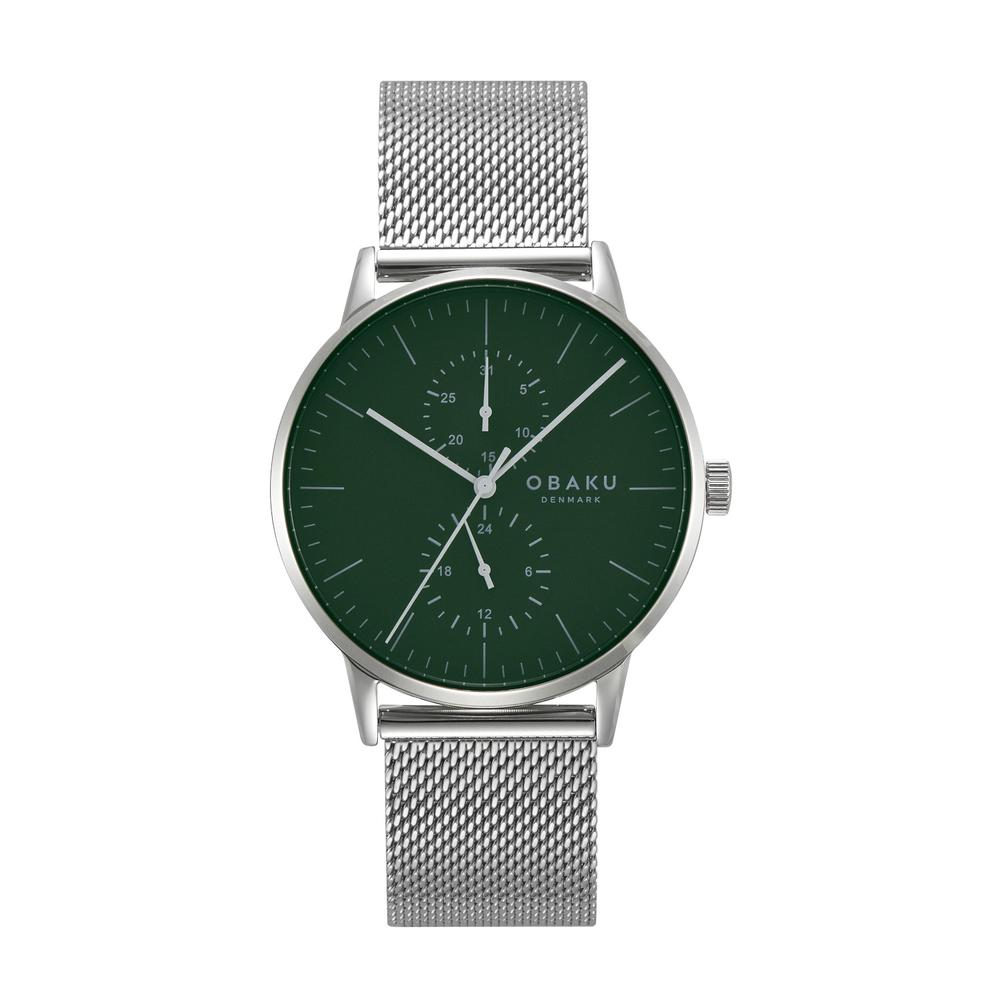 Foto 2 pulgar | Reloj Obaku Denmark V308gmcemc Eik Emerald-acero