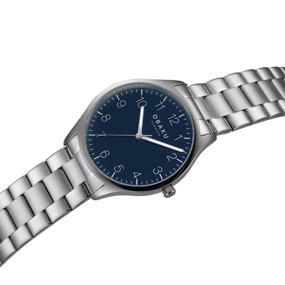 Foto 5 pulgar | Reloj Obaku Denmark V260gxclsc-daf Falke Denim-acero