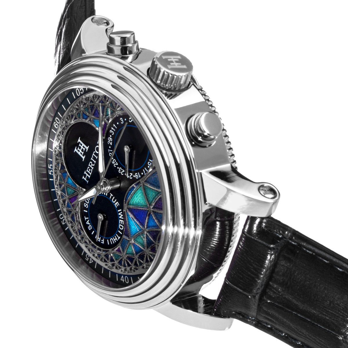 Foto 4 | Reloj Heritor Automatic Legacy  Correa De Piel Con Día/fecha - Venta Internacional.