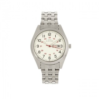 Foto 2 | Reloj Elevon Gann Pulsera Con Día/fecha Color Plateado Y Blanco - Venta Internacional.