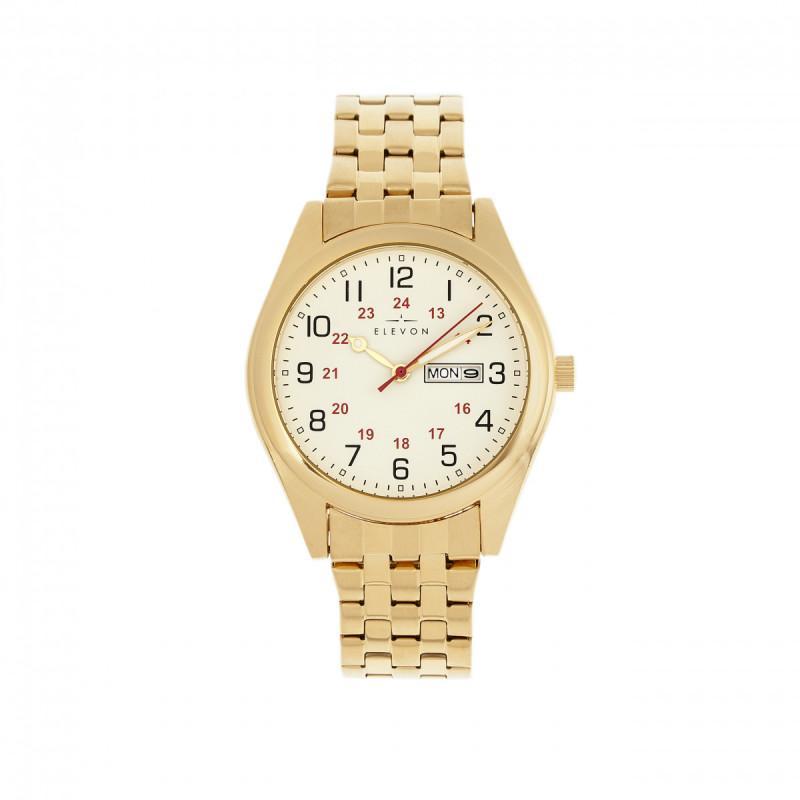 Foto 7 | Reloj Elevon Gann  Pulsera Con Día/fecha  Color Plateado Y Blanco - Venta Internacional.