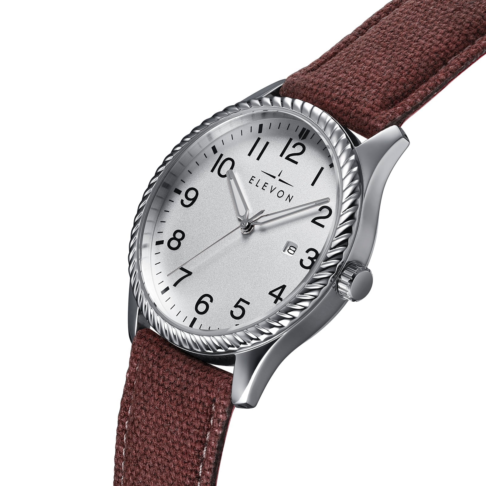 Foto 5 pulgar | Reloj Elevon Crosswind  Correa De Piel Superpuesta Sobre Lienzo  Color Negro Y Verde Oliva - Venta Internacional.