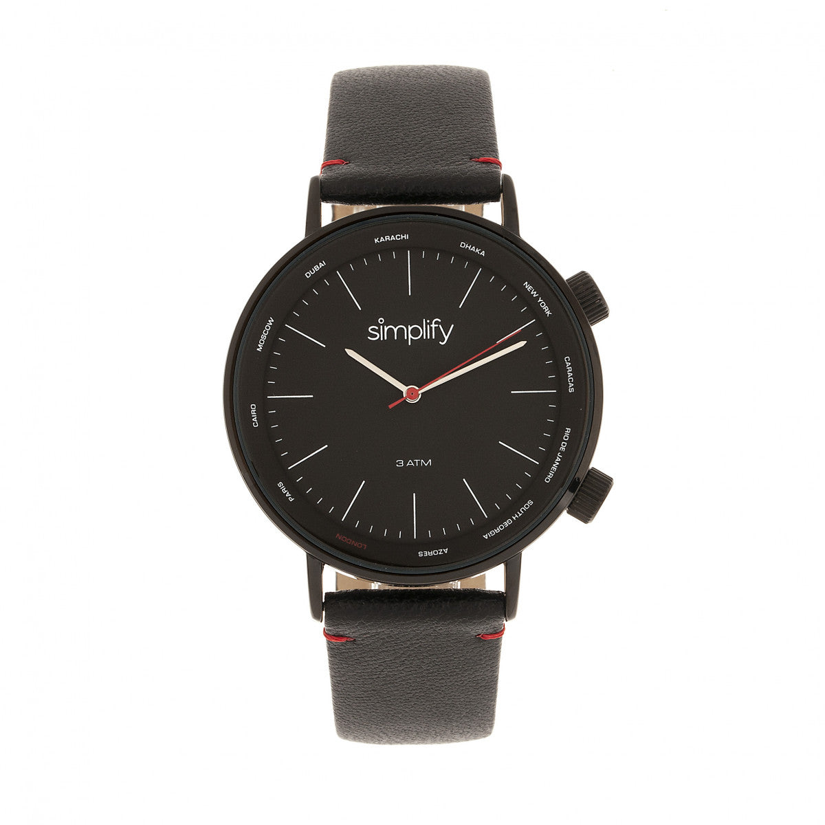 Foto 2 pulgar | Reloj Simplify The 3300 - Correa De Piel Negra Para Hombre - Venta Internacional.