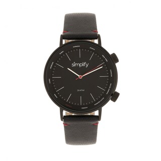 Foto 1 | Reloj Simplify The 3300 - Correa De Piel Negra Para Hombre - Venta Internacional.