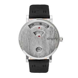 Foto 2 | Reloj Simplify The 7000 - Correa De Piel Para Hombre Color Negro Y Rojo - Venta Internacional.