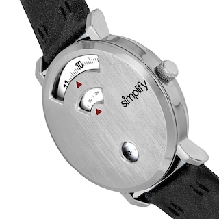Foto 4 | Reloj Simplify The 7000 - Correa De Piel Para Hombre Color Negro Y Rojo - Venta Internacional.