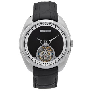 Foto 1 | Reloj Heritor Automático Romano Semi-esqueleto Plata/negro