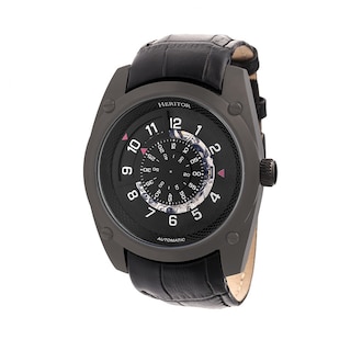 Foto 1 | Reloj Heritor Automático Daniels Semi-skeleton Cuero Negro