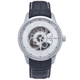 Foto 1 | Reloj Heritor Automático Davies Semi-esqueleto Correa De Cuero