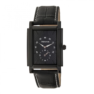 Foto 1 | Reloj Heritor Automático Frederick Correa De Cuero Negra