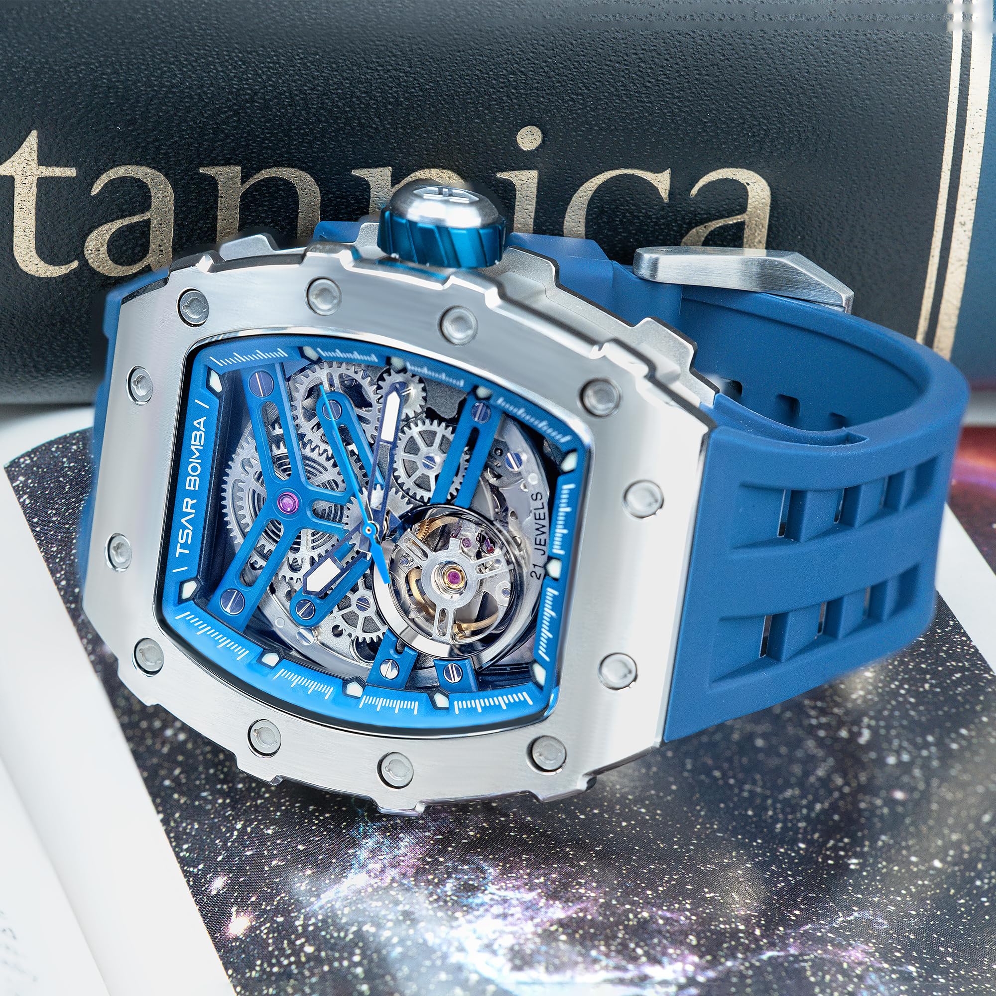 Foto 4 pulgar | Reloj Tsar Bomba para Hombre Luxury Automatic Azul - Venta Internacional