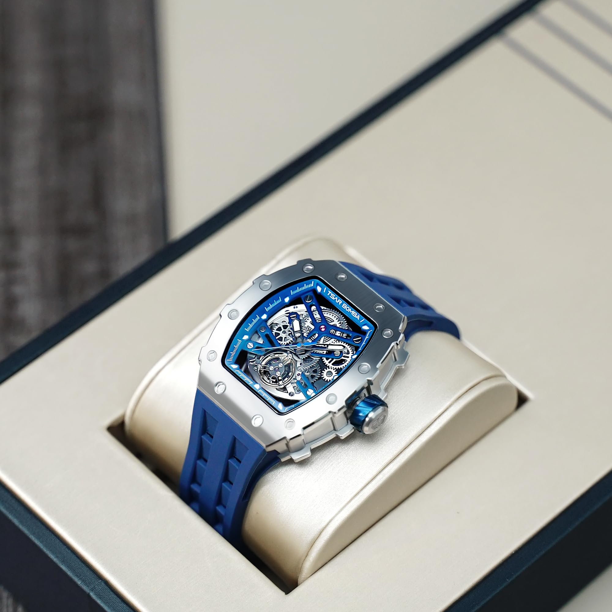 Foto 5 pulgar | Reloj Tsar Bomba para Hombre Luxury Automatic Azul - Venta Internacional