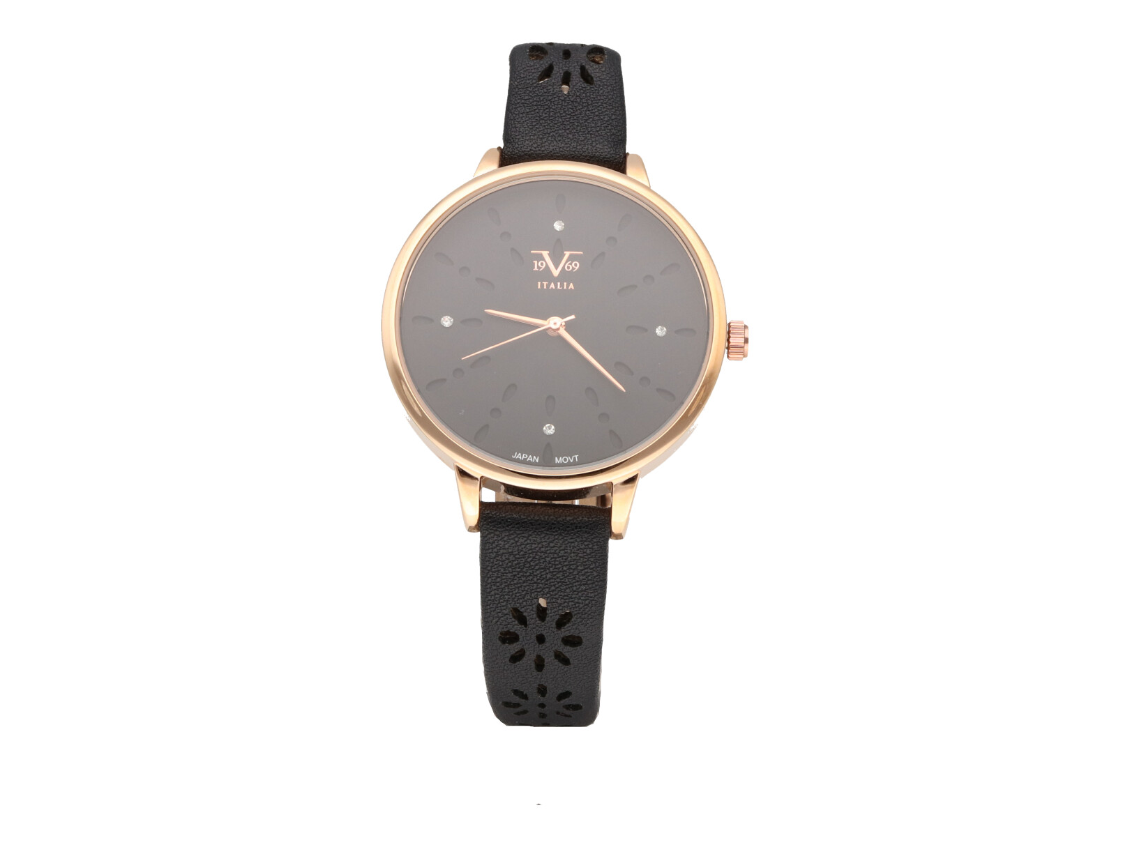 Reloj de Pulso V1969 color Dorado/Negro para Mujer