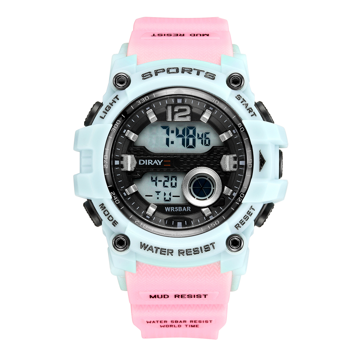 Reloj de Pulsera Diray para Mujer Dr2130l7 color Rosa/Azul