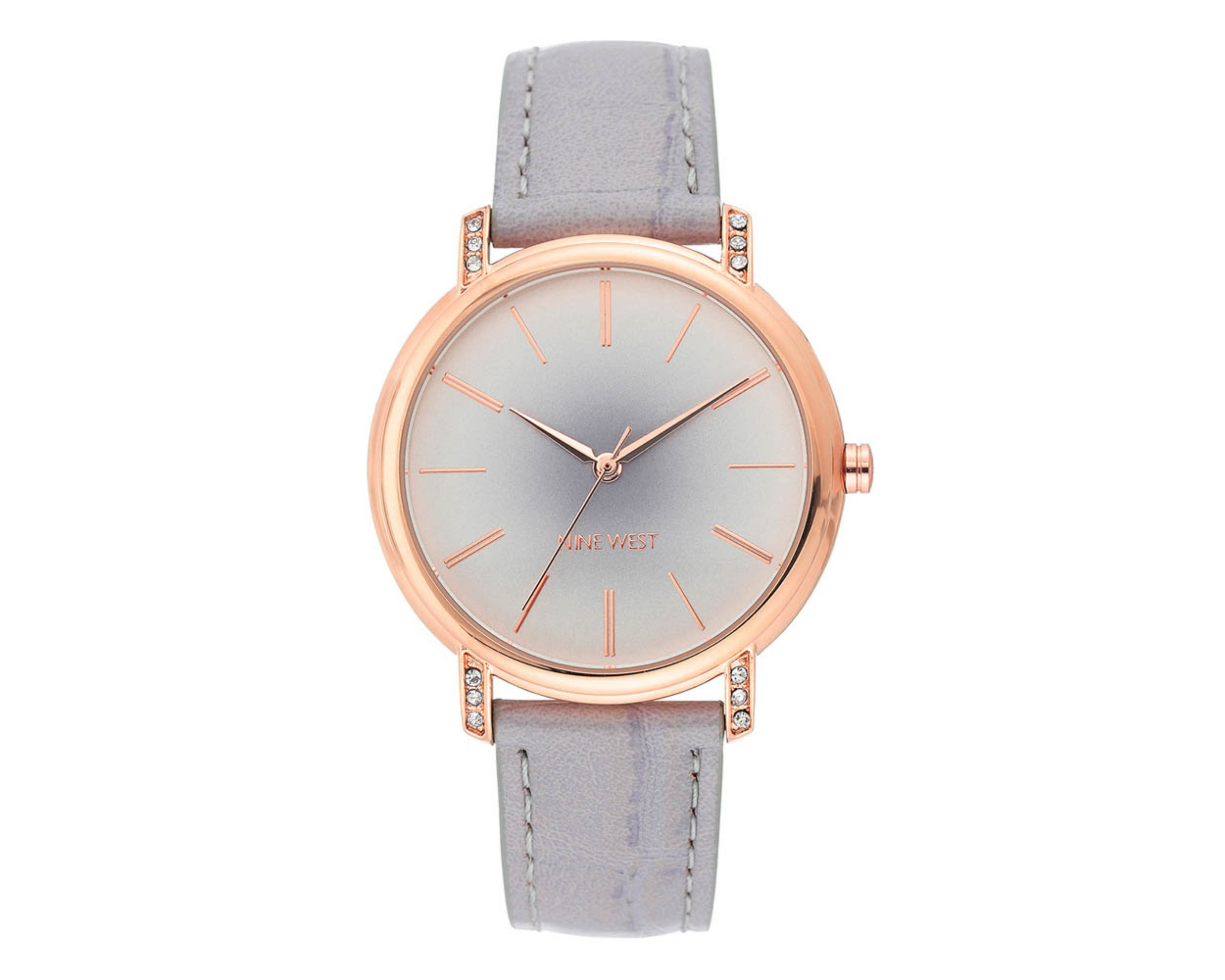 Reloj Nine West NW2442RGLI color Gris Análogo Unitalla $1,104