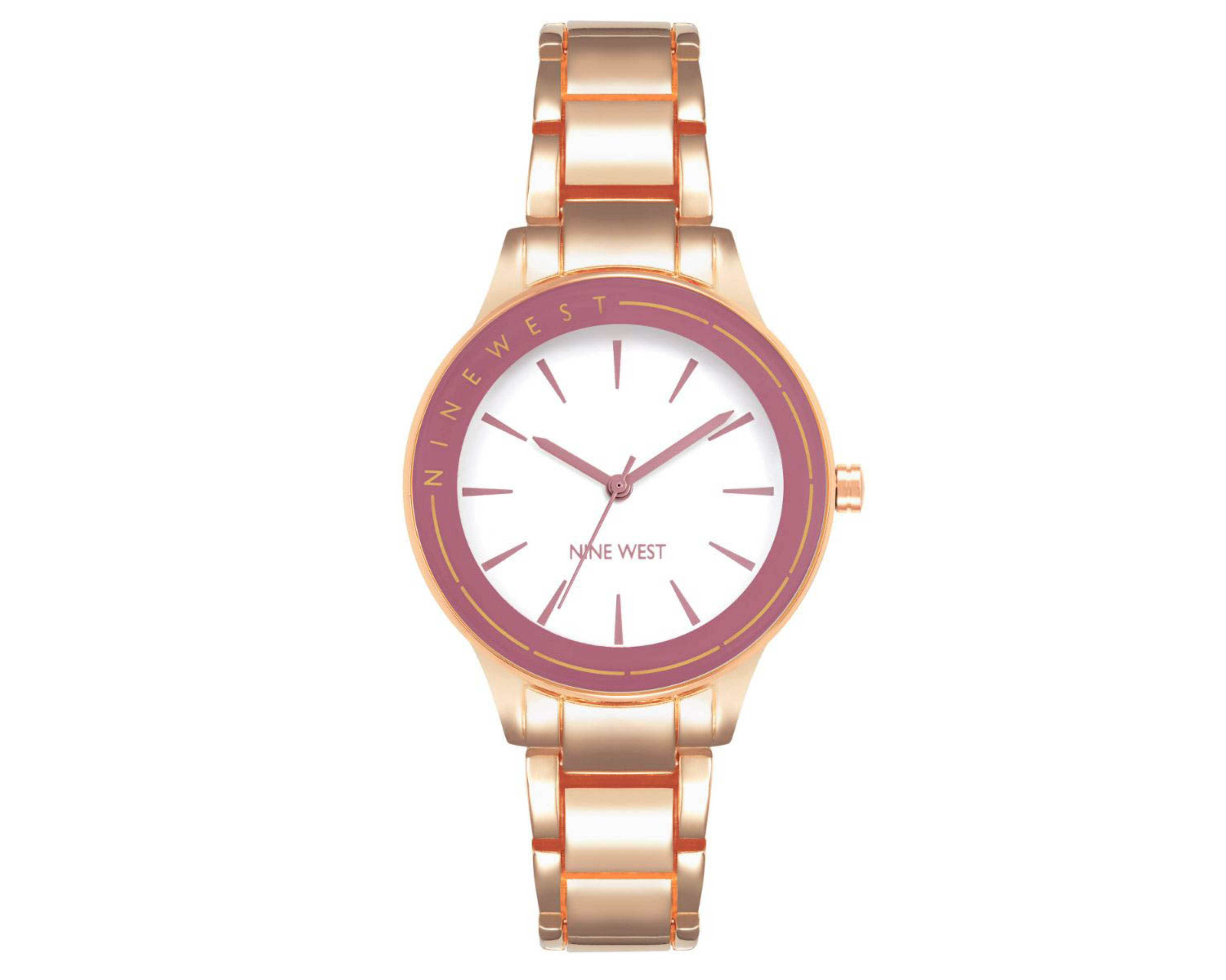 Foto 2 pulgar | Reloj Nine West NW2804MVRG color Oro Rosa Análogo Unitalla